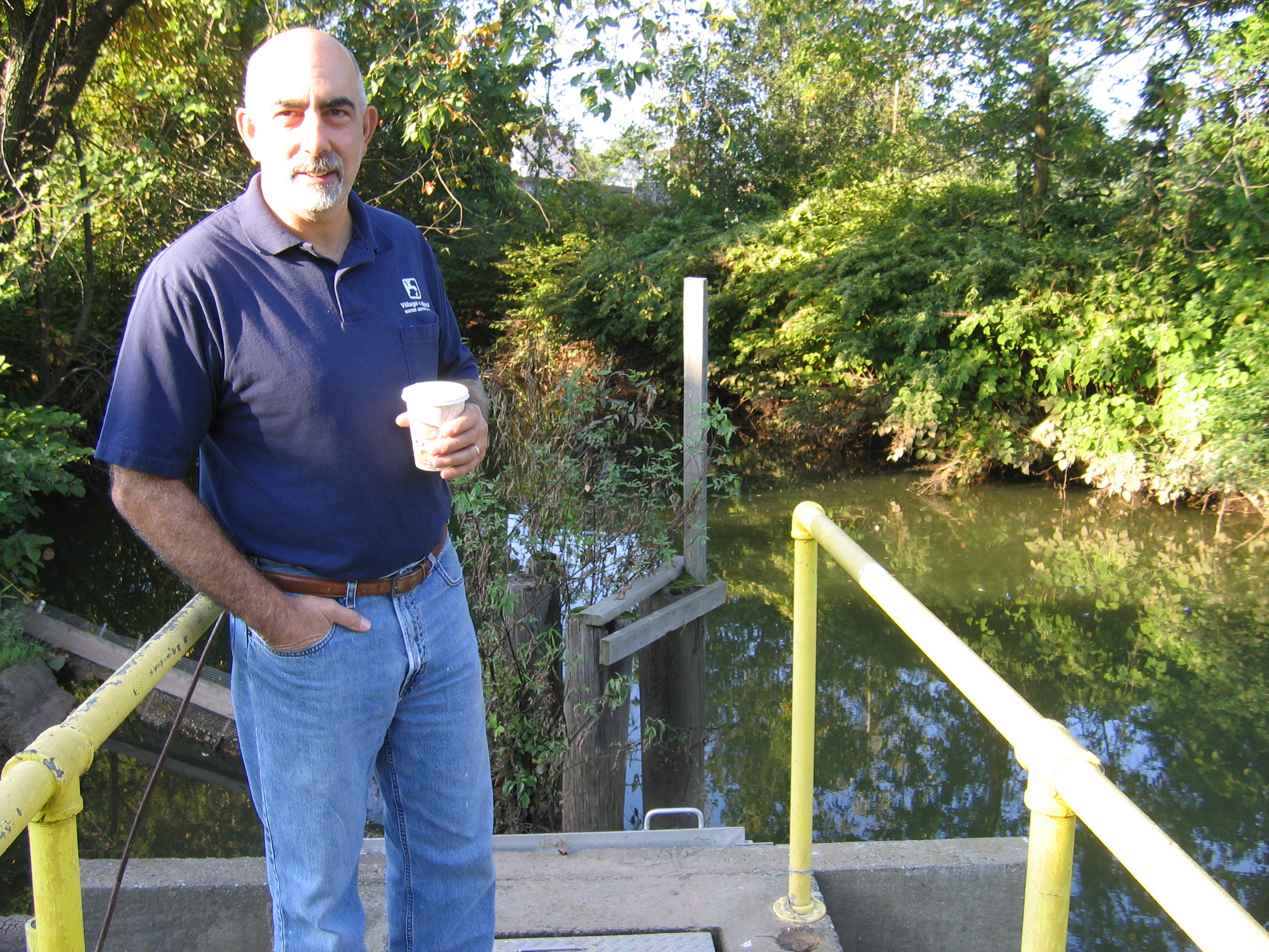 Michael Lovaglio at the water intake