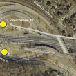 One of two proposed reconfigurations for I-287 Exit 10 in S. Nyack. This plan was abandoned with the bridge-only approach announced by the governor in Oct, 2011.