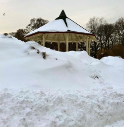 Snow Gazebo at Memorial Park. Photo Credit: Roger S. Cohen