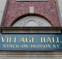 Nyack Village Hall sign