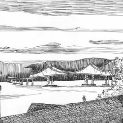 Tappan Zee Bridge sketch by Bill Batson Copyright 2011