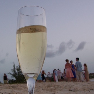 Champagne Glass on Beach. Credit: Dave Zornow 7/3/2004.