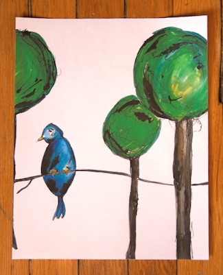 â€œThe Lone Bird and his Treesâ€ Copright 2011, Shawna Handke