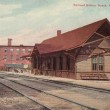 Nyack Railroad Station Postcard. Source: Historical Society of the Nyacks Postcard of the Nyack Railroad. Source: Historical Society of the Nyacks. "Located along Depot Place (today's Railroad Avenue) reaching to Cedar Hill Avenue. A steam locomotive is shown on the turntable in the rear, where its direction is reversed for the return trip to Jersey City. The railroad service to Nyack began in 1870 and at its peak, ran almost 20 trains daily, in both directions. The "Flyer" left Nyack around 8:00 a.m. each morning, picked up commuters in South Nyack, Grandview, Piermont, and Sparkill, and, after a nonstop run to Jersey City and a ferry ride across the river, delivered its passengers to Wall Street in time for the 9:00 a.m. market opening."