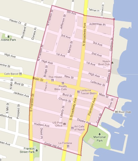 Nyack Snow Emergency Zone, Jan 2012