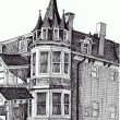 Nyack Sketch Log: Couch Court. ©2012 Bill Batson