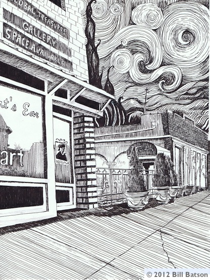 Nyack Sketch Log: Vincent's Ear. Â©2012 Bill Batson
