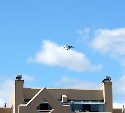 SpaceShuttleOverClaremont