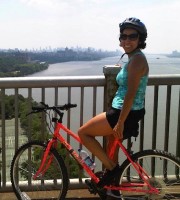 Cyclist Janet Martinez