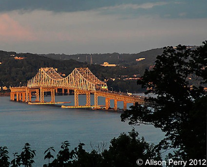 Tappan Zee Bridge from Oak Hill Cemetery in Nyack. Â©2012 Alison Perry