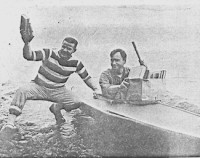 Books in a Kayak to Nyack Library, July 13 1961. Photo Credit: The County Citizen