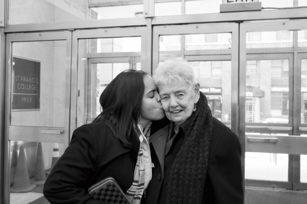 Evelyn with Sister Elaine Roulet, a nun who worked in Bedford Hills Correctional Facility. Brooklyn, NY. ““I met Sister Elaine in Bedford. I was in facility maintenance and if she needed something done, I was there. I was always happy to do it. She was always encouraging me. She’d say, ‘you’re so beautiful, such a happy angel.’ She always had a joke. She was like a mother figure to a lot of us in prison.” 
