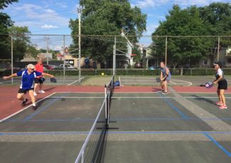 pickleball at the Sn Nyack Franklin St Tennis Court on 7/15/2017